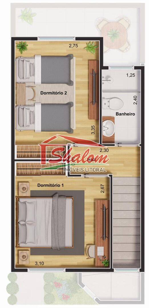 Sobrado, 2 quartos - Foto 12